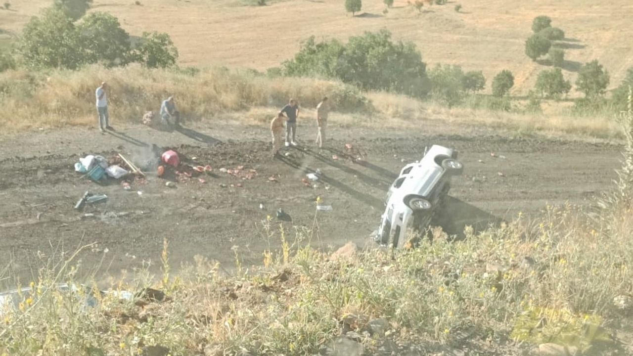 Elazığ'da kamyonet şarampole yuvarlandı: 4 kişi yaralandı