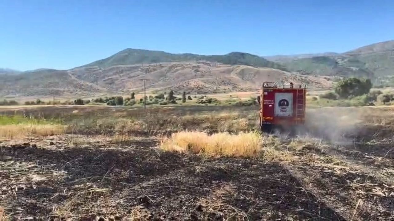 Elazığ’da Kovancılar ilçesinde arazi yangını kontrol altına alındı