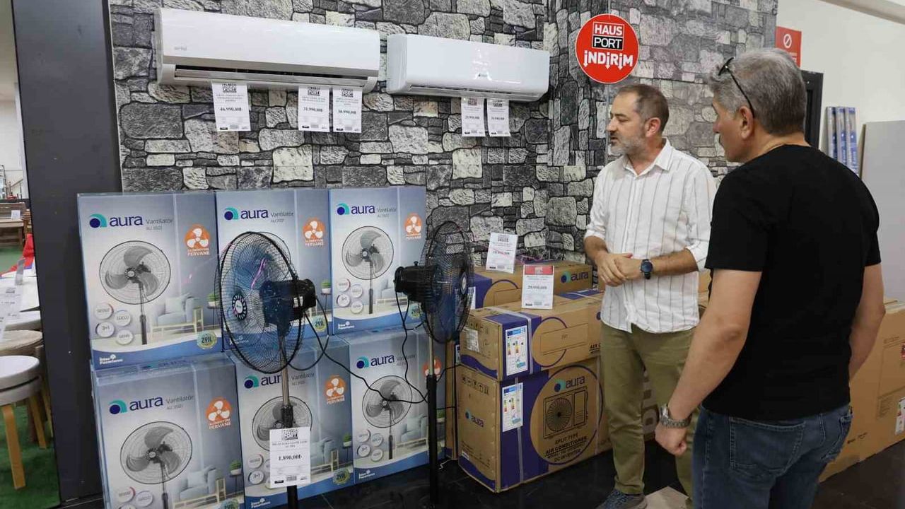 Elazığ'da sıcak hava dalgası klima ve vantilatör talebini artırdı