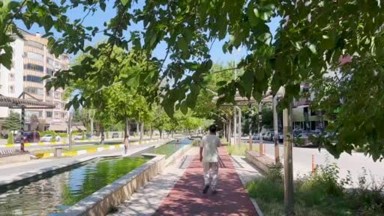 Elazığ'da sıcaklardan bunalan çocuklar süs havuzuna girip 'zabıta' itirafı