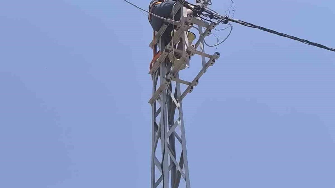 Elektrik direğinde akıma kapılan işçi yaralandı