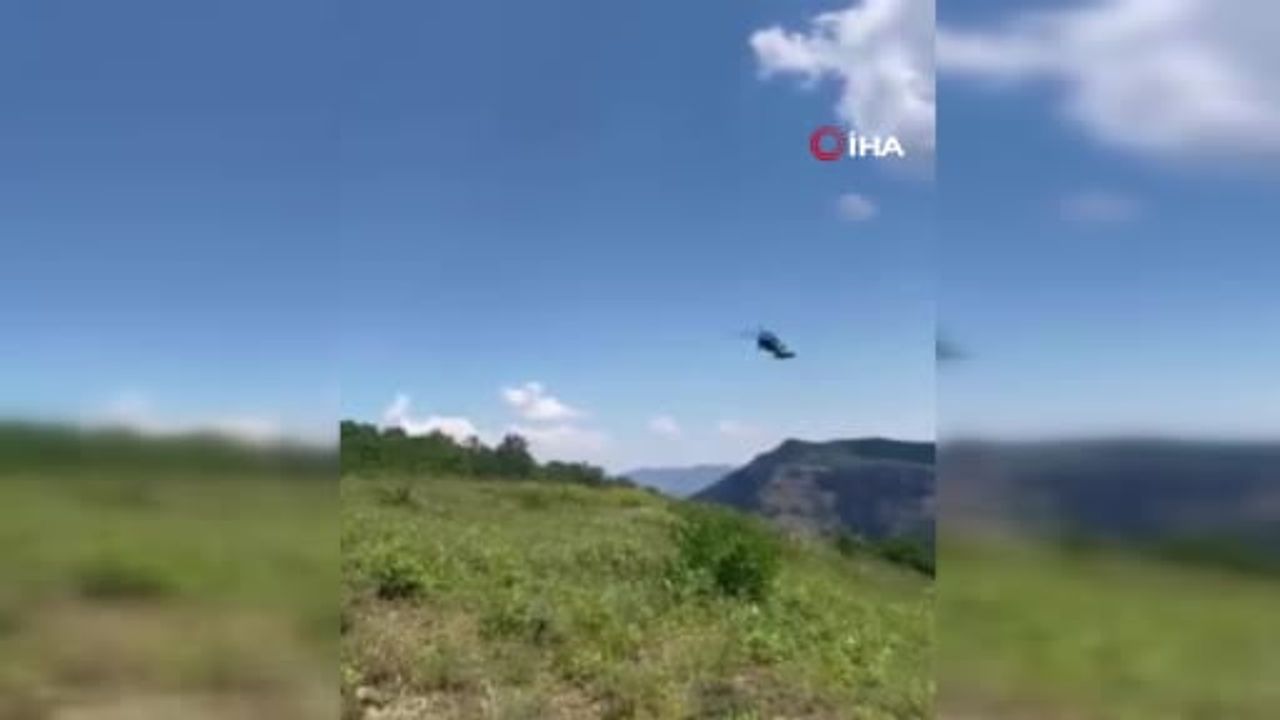 Engerek yılanının ısırdığı şahıs helikopterle hastaneye kaldırıldı