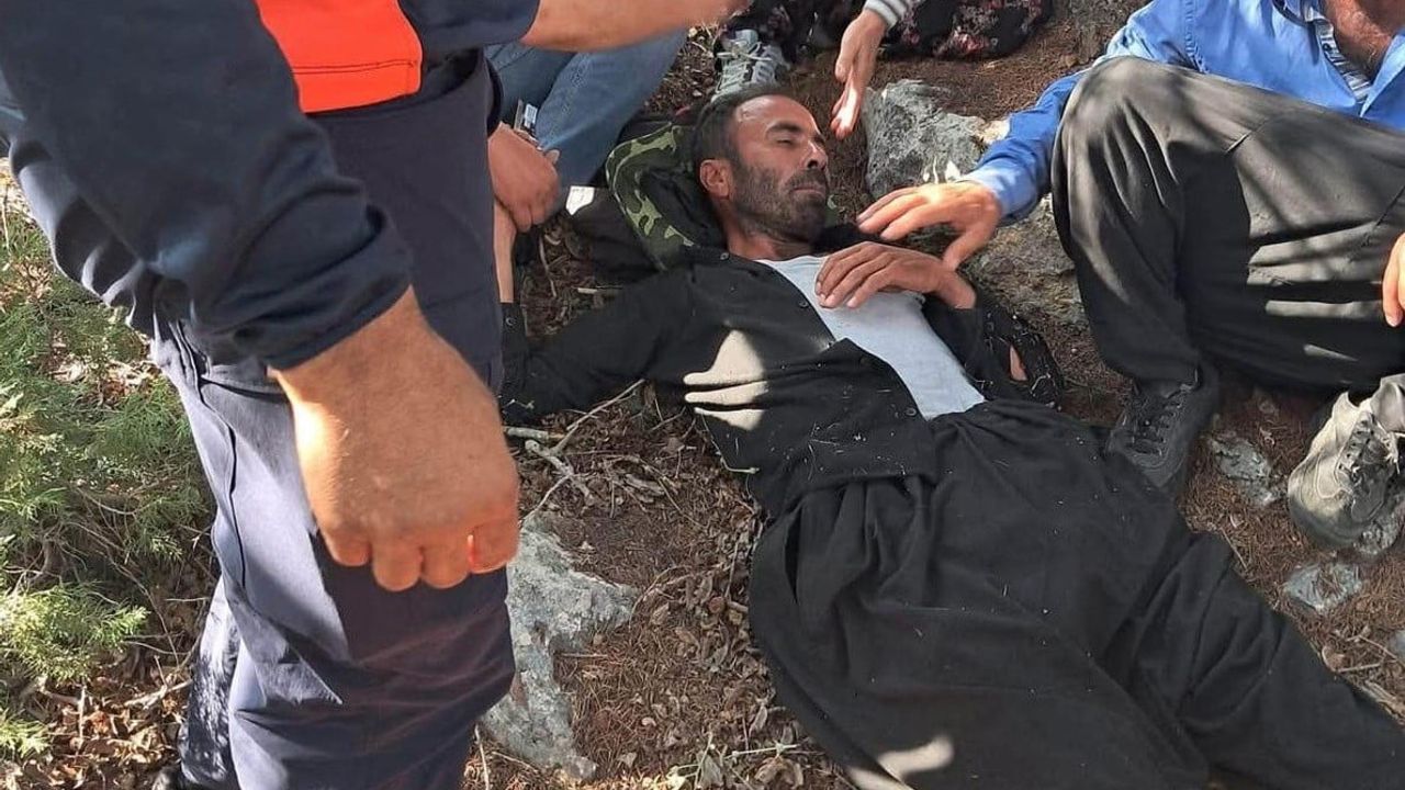 Erdemli'de kayıp şahıs ormanda bitkin halde bulundu