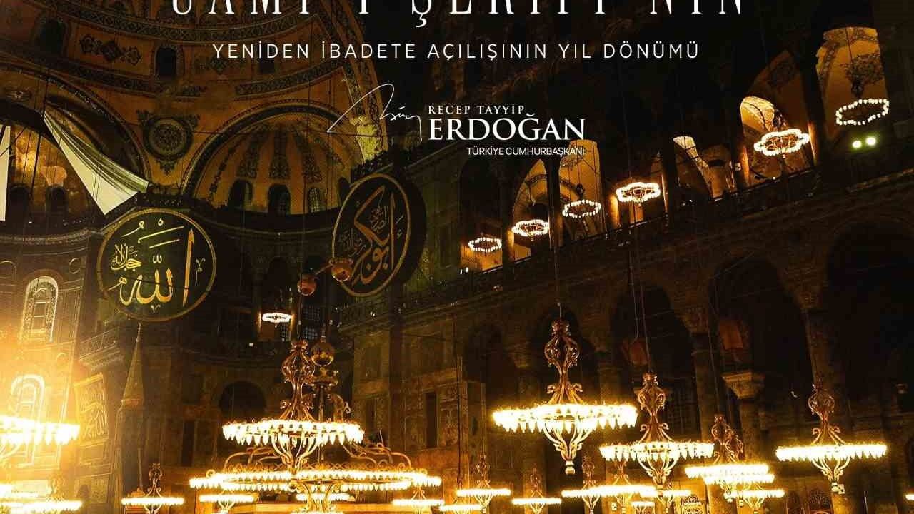Erdoğan'dan Ayasofya paylaşımı: diriliş mesajı ve dua