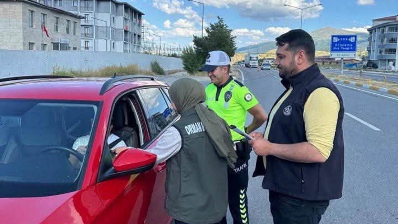 Erzincan'da 2 bin 200 sürücüye orman yangınları konusunda bilgilendirme