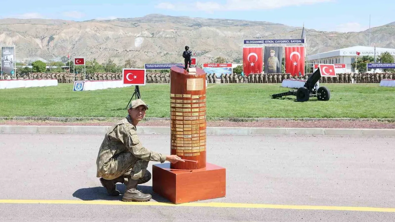 Erzincan'da 59'uncu Tugay'da al bayrak altında yeni yeminler