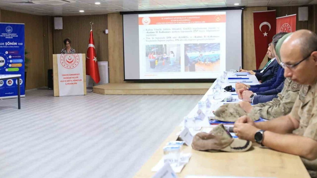 Erzincan'da kurumlar kadına yönelik şiddetle mücadelede eşgüdüm sağladı