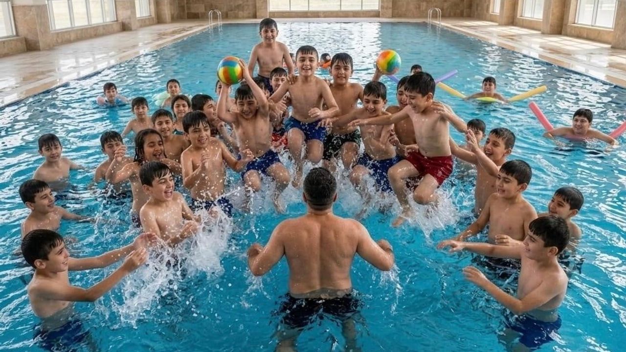 Erzurumlu iş insanından köy çocuklarına havuz jesti: 2 bin 500 çocuk ilk kez havuzla buluştu