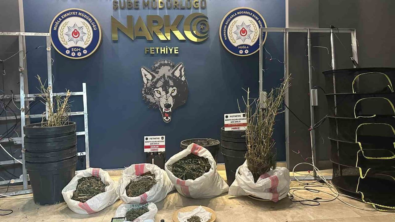 Fethiye'de villada uyuşturucu baskını: bir kişi tutuklandı