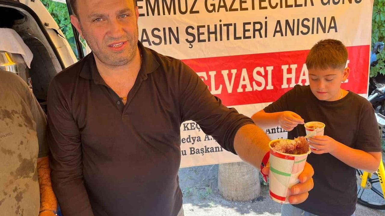 Gazeteciler Günü'nde Bozdağ kar helvası ile serinlik ikramı