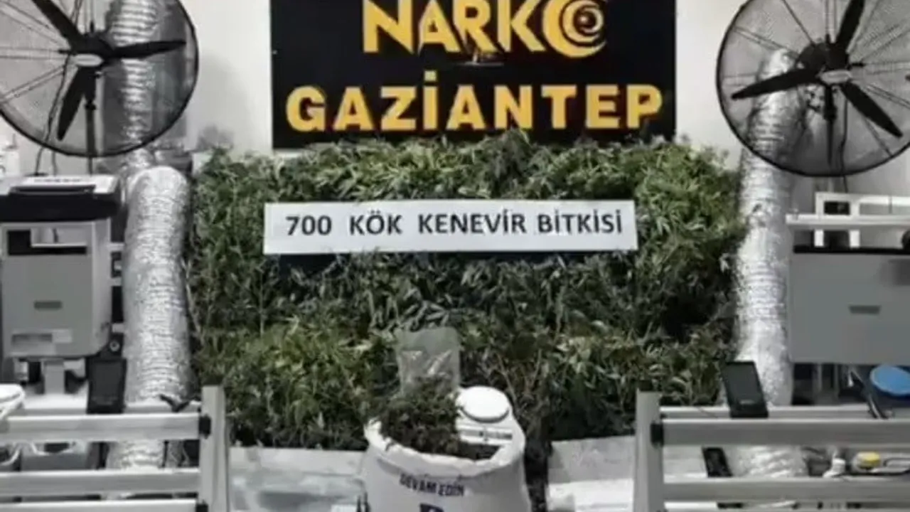 Gaziantep’te iş yeri görünümlü uyuşturucu imalathanesine baskın