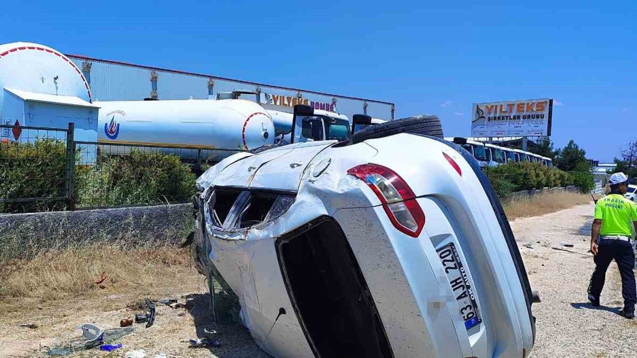 Gaziantep’te otomobil takla attı: 9 yaralı