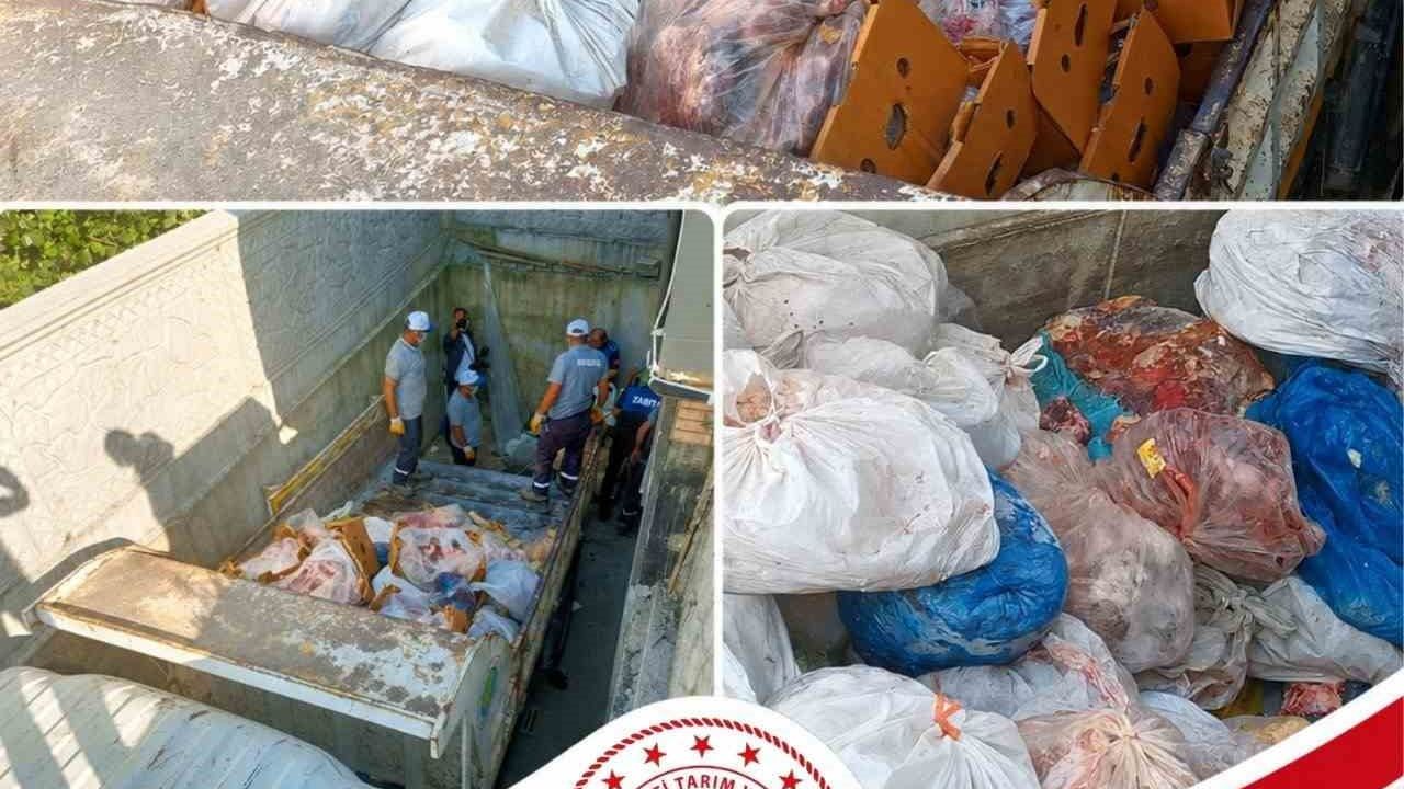 Hendek'te sucuk işletmesinde 5 bin 500 kilogram etiketsiz et ele geçirildi