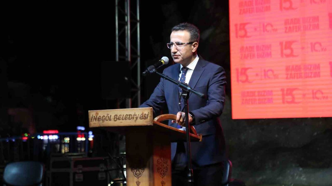 İnegöl 15 Temmuz'un 10. yılında milli irade için tek yürek oldu