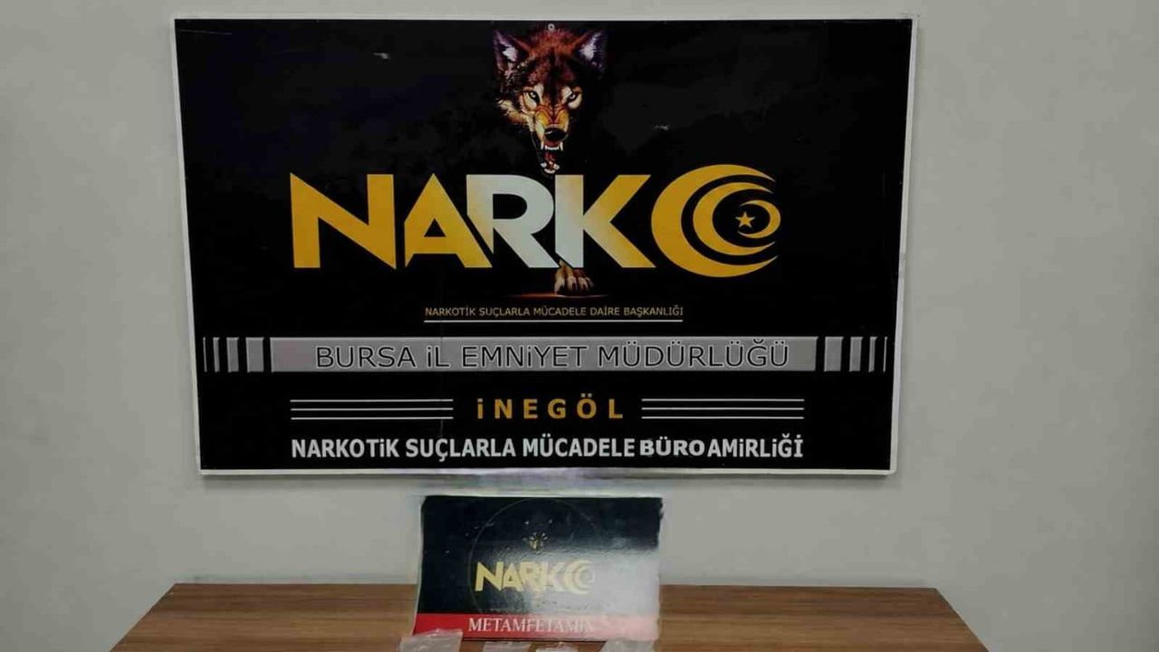 İnegöl'de 50 gram metamfetaminle yakalanan şüpheli tutuklandı