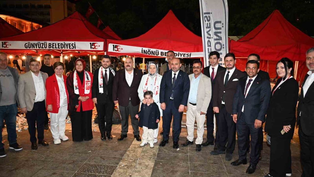 İnönü Belediyesi 15 Temmuz anma programlarına katıldı
