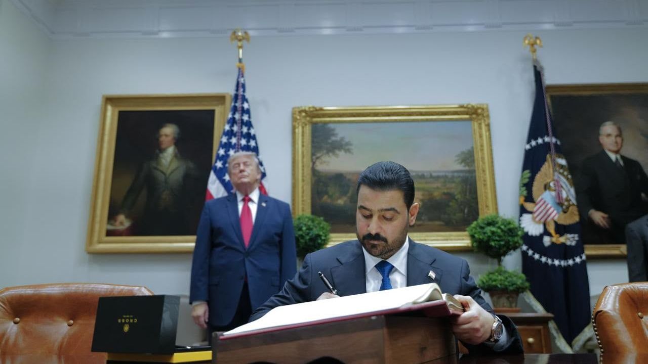 Irak başbakanı Ali Falih Zeydi, Beyaz Saray'da Donald Trump ile görüştü