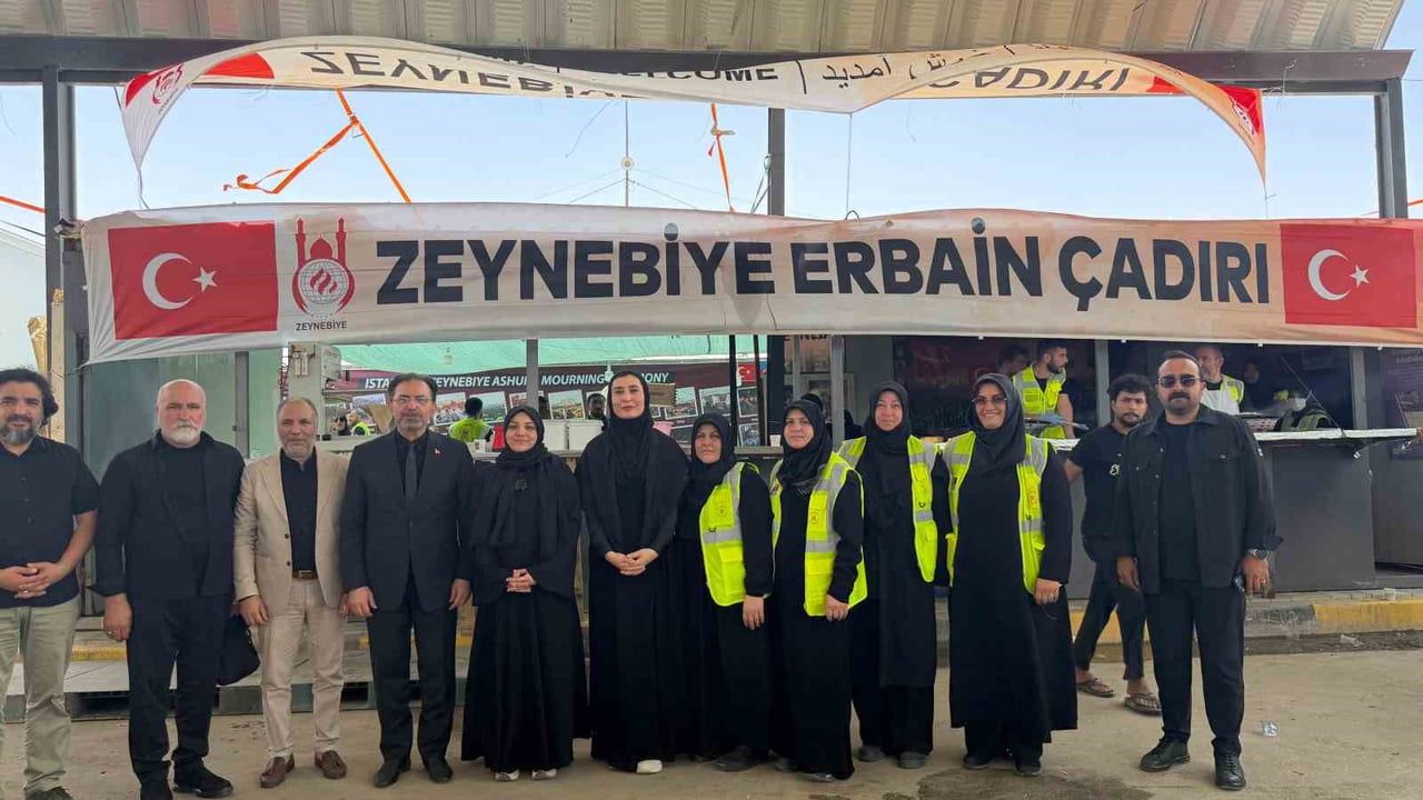Irak'ta erbain buluşması: Esma Ersin türbe ve çadır ziyaretlerinde