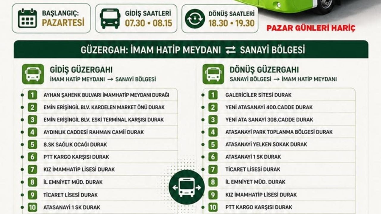İşe güvenle gidip gelen çıraklara ücretsiz elektrikli servis