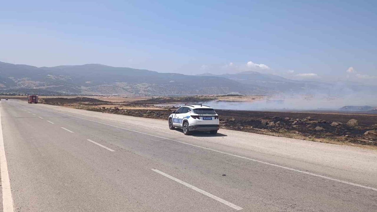 İslahiye'de anız yangını, hektarlarca tarım arazisi zarar gördü