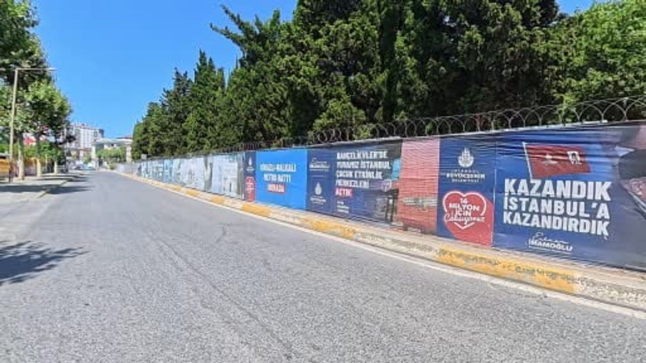 İstanbul Büyükşehir Belediyesi reklam bütçesi yüksek, M1B Kirazlı-Halkalı hattında çalışmalar durdu