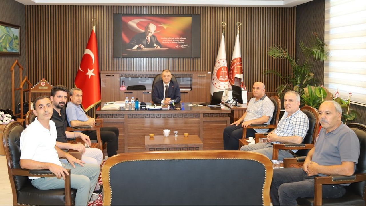 Kahta Gazeteciler ve Yazarlar Cemiyeti'nden cumhuriyet başsavcısı Atalay'a hayırlı olsun ziyareti