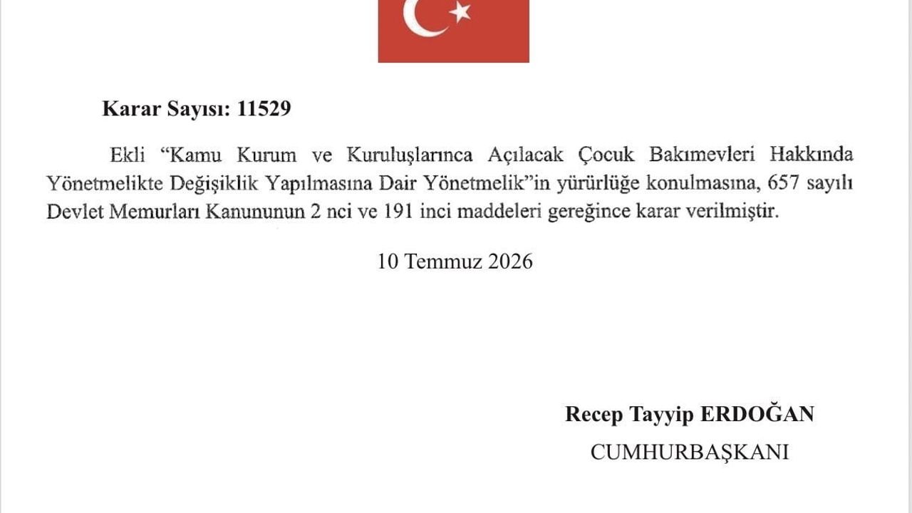 Kamu kurumlarında 0-6 yaş çocuk bakımevleri yaygınlaştırılacak