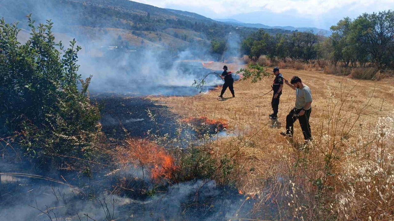 Karabük'te anız yangını hava ve kara müdahalesiyle kontrol altına alındı
