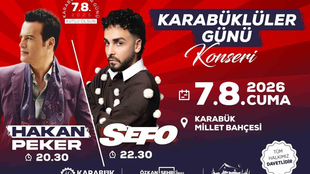 Karabüklüler günü'nde pop buluşması: Hakan Peker ve Sefo ücretsiz konser verecek
