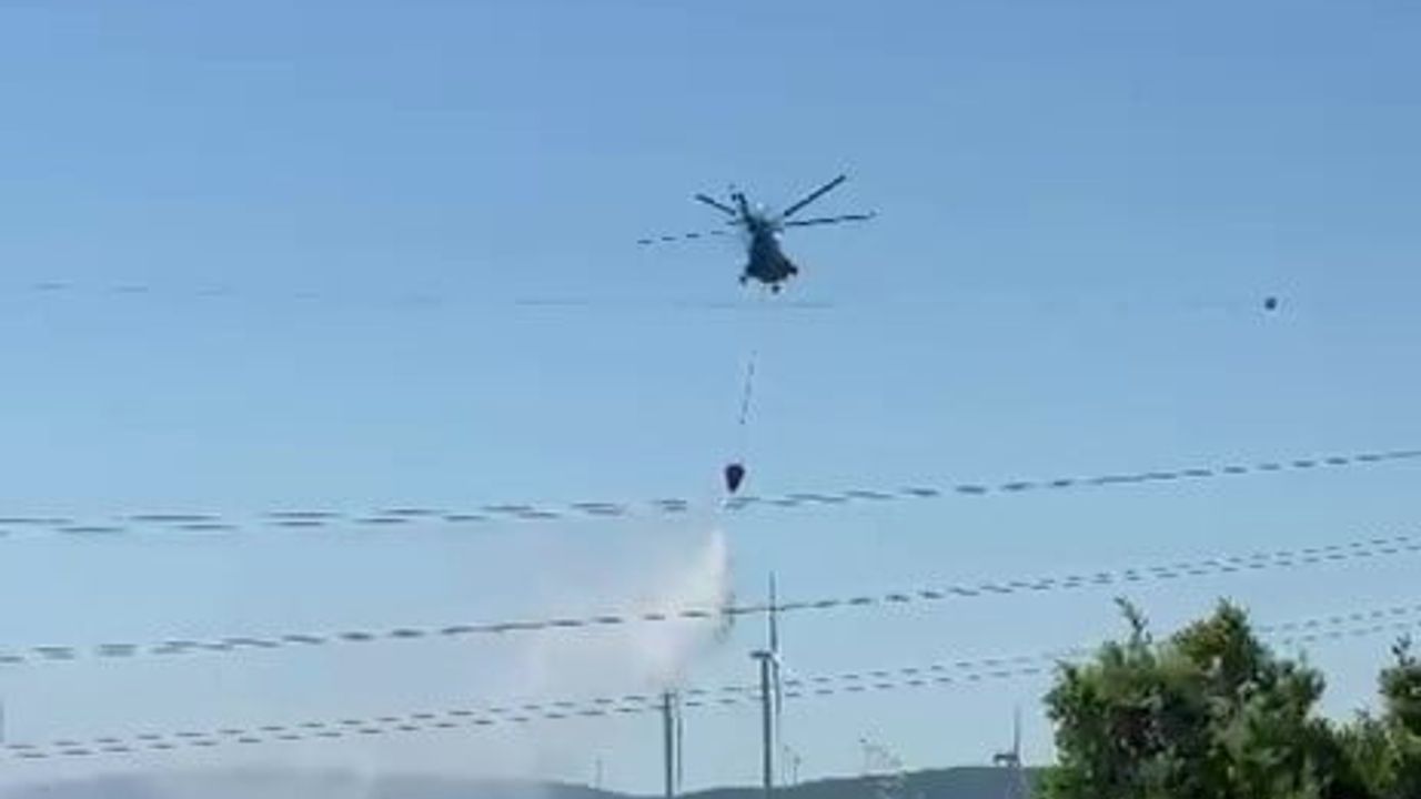 Karacabey'de engebeli arazide çıkan yangın söndürüldü