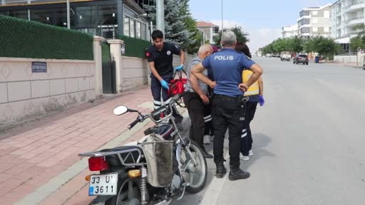Karaman’da otomobille çarpışan motosiklet sürücüsü yaralandı