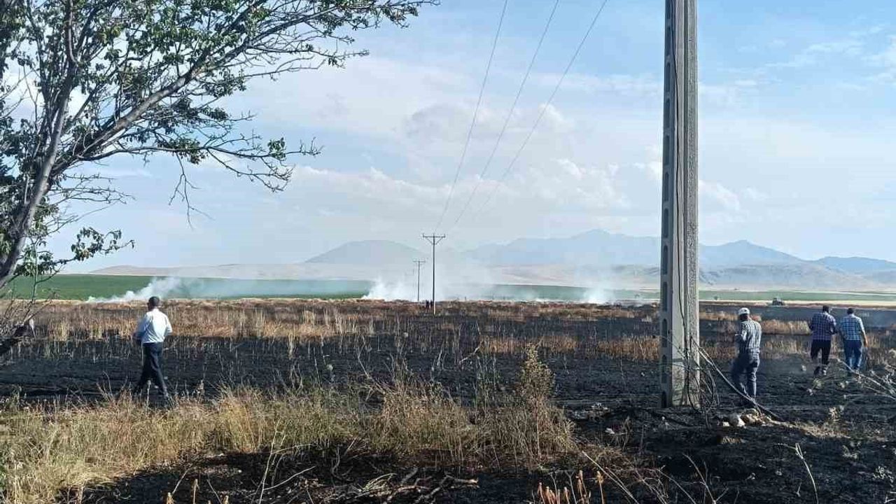 Karapınar'da buğday tarlasında yangın: yaklaşık 20 dekar zarar