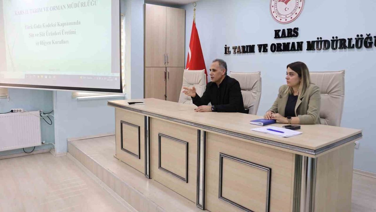 kars'ta süt üreticilerine hijyen ve mevzuat odaklı eğitim verildi
