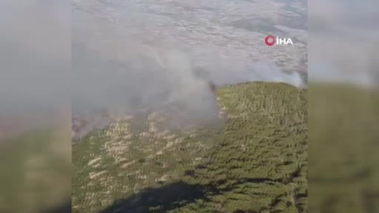 Kaş'ta Kalkan Üzümlü'de yangının enerjisi düşürüldü, söndürme ekipleri çalışıyor