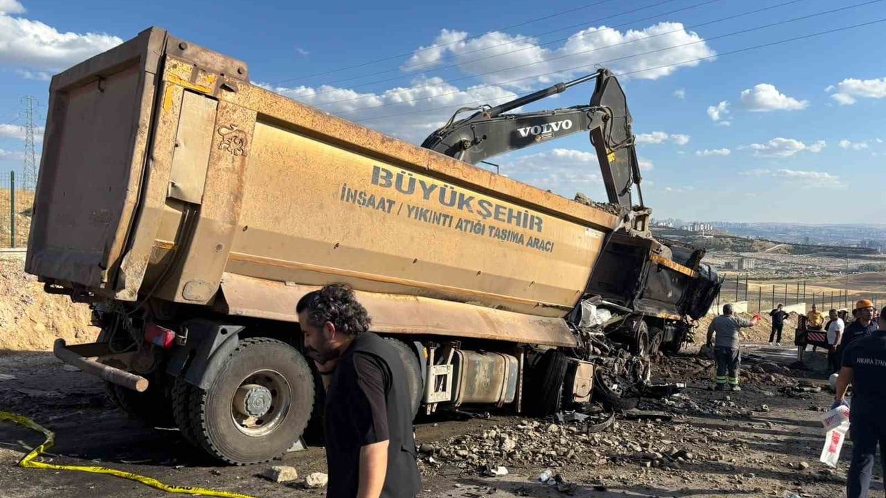 Keçiören'de ABB kamyonunda fren arızası: 2 işçi hayatını kaybetti