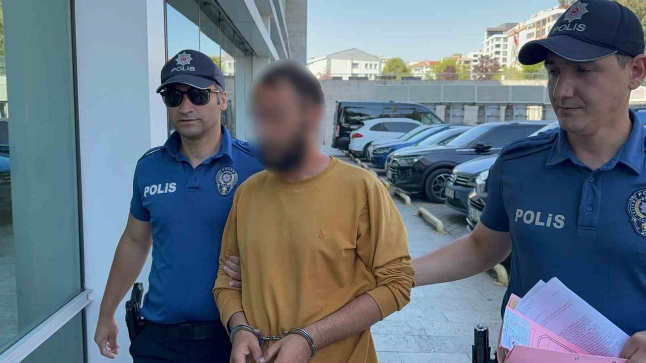 Kediye tekme atan şahıs güvenlik kamerası görüntüsüyle yakalandı