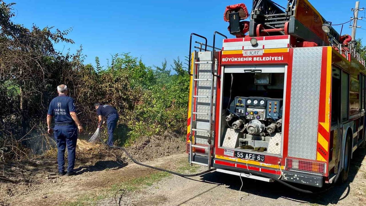 Kırbıyık çevresinde panik yaratan örtü yangını söndürüldü