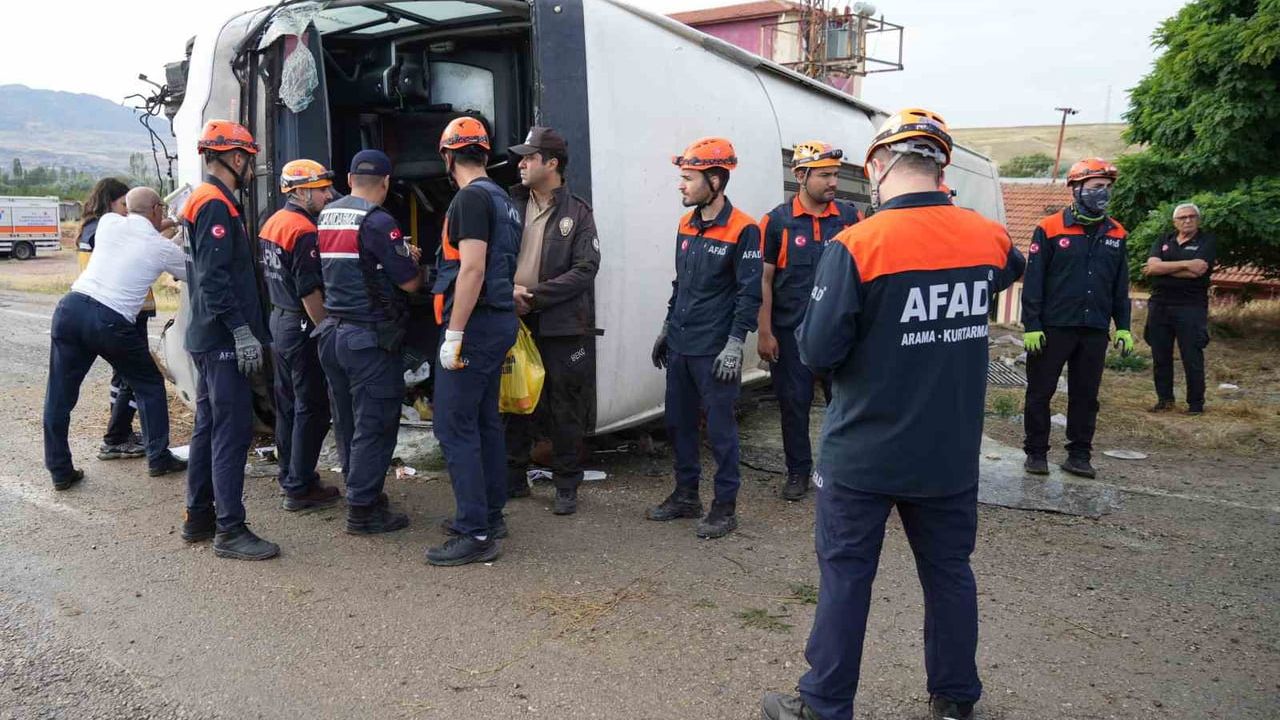 Kırıkkale’deki otobüs kazasında 1 kişi hayatını kaybetti