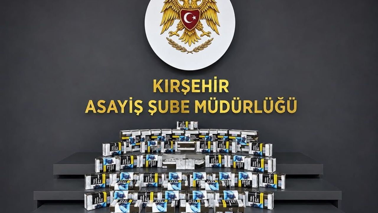 Kırşehir polisinin kontrolleri 460 paket makaronu ortaya çıkardı