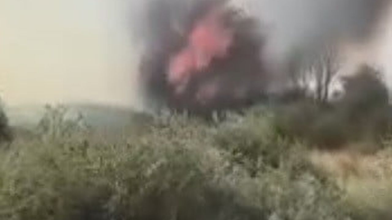Kızılırmak nehri çevresinde örtü yangını söndürüldü