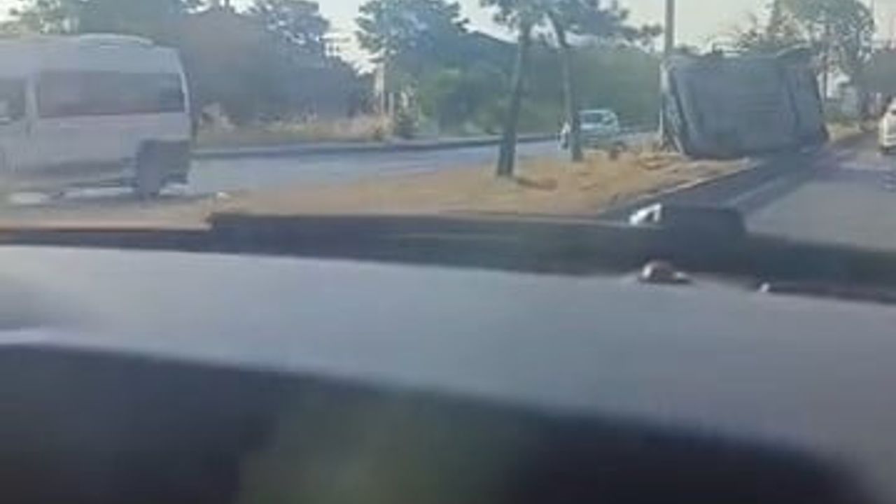 Kontrolden çıkan otomobil takla attı
