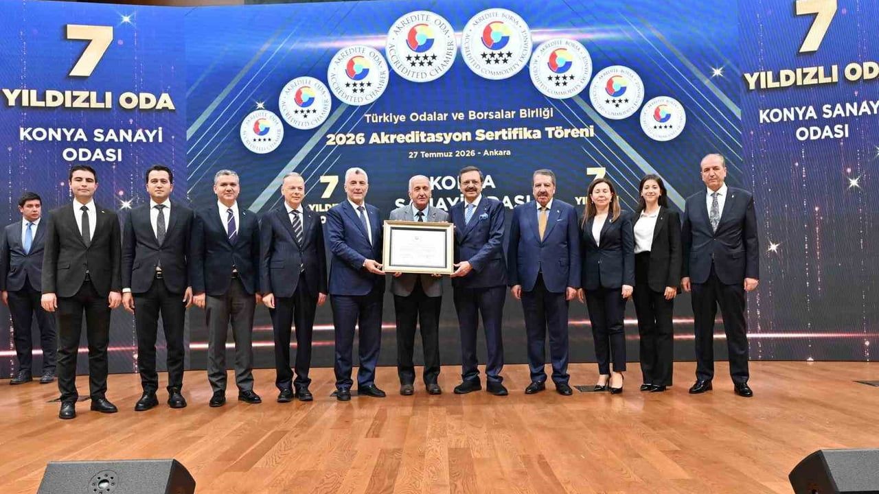Konya sanayi odası, 7 yıldızla Türkiye'de ayrıcalıklı konuma yükseldi