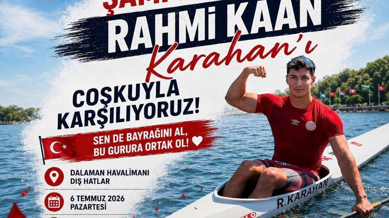 Köyceğizli kanocu Rahmi Kaan Karahan törenle karşılanacak