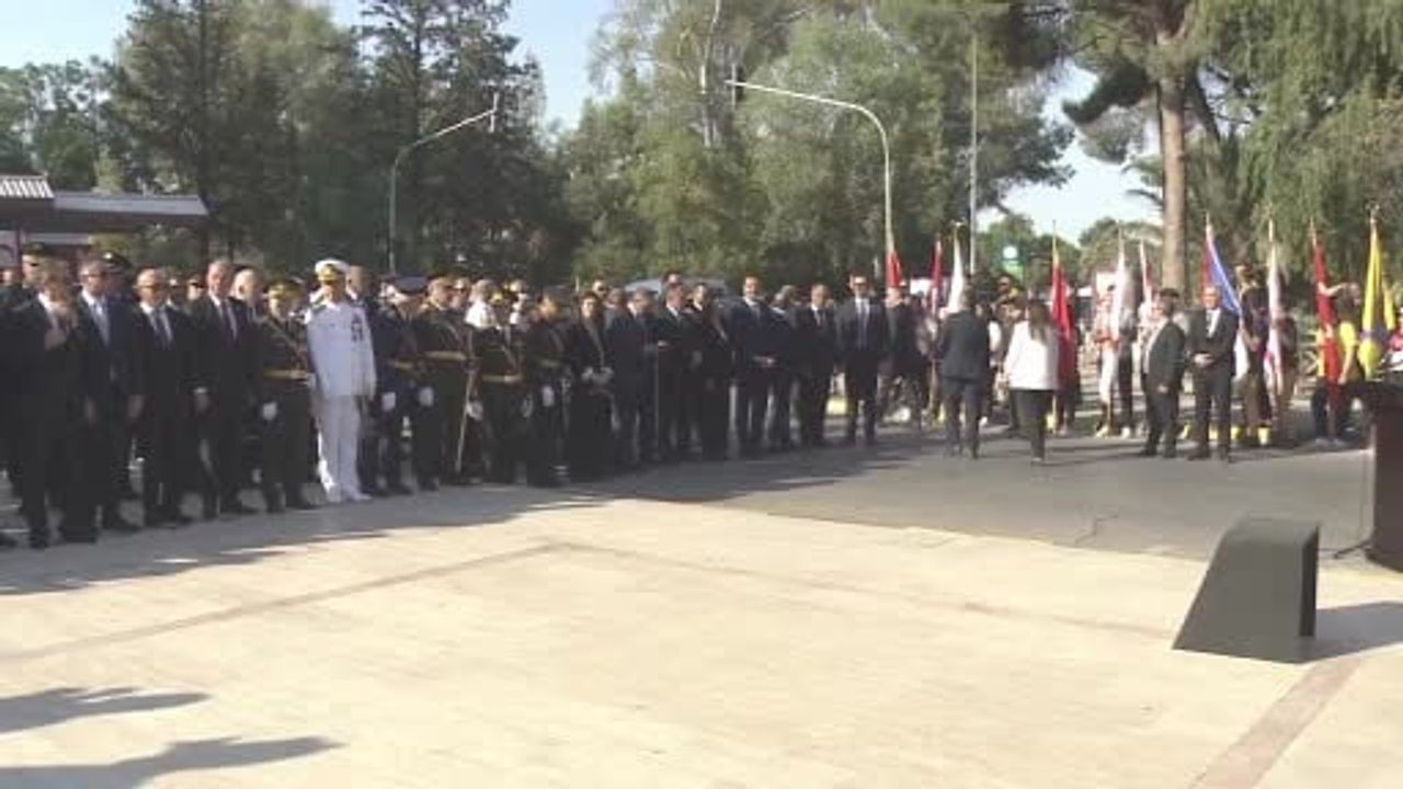 Kuzey Kıbrıs Türk Cumhuriyeti'nde barış harekatı'nın 52'nci yıl dönümünde tören