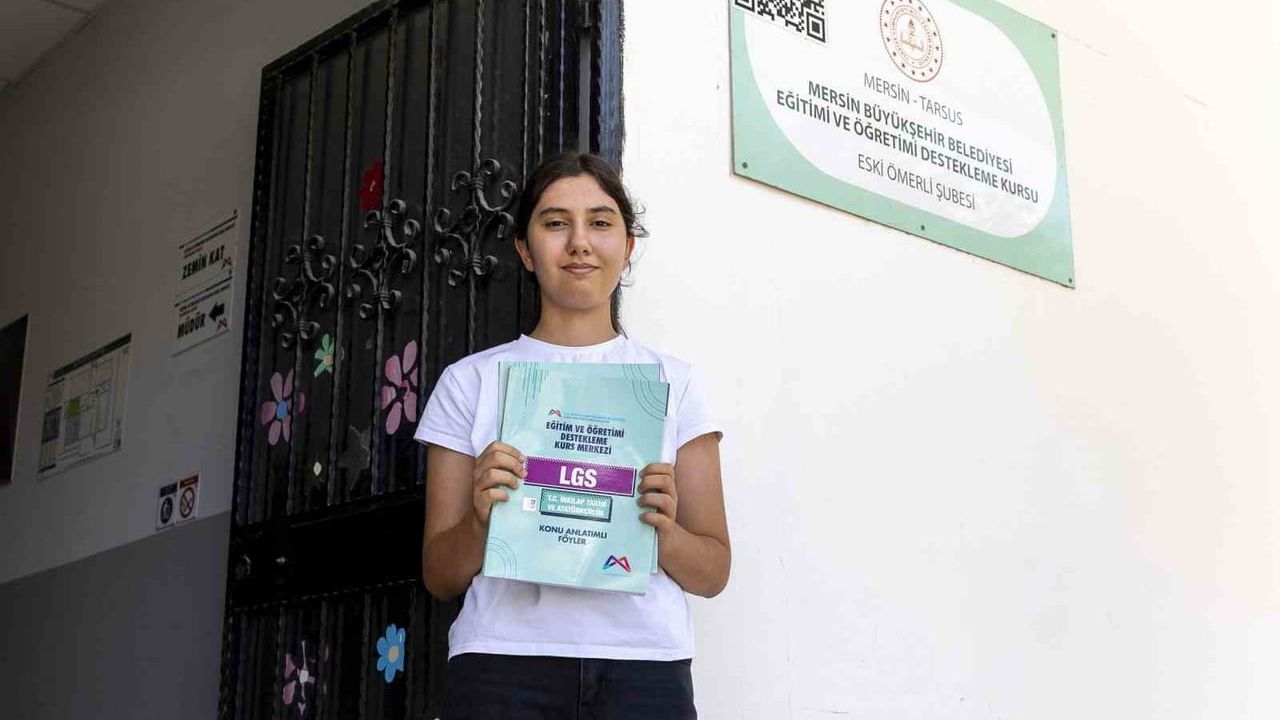 LGS'de Tarsus birincisi Mersin Büyükşehir Belediyesi kurs merkezinden