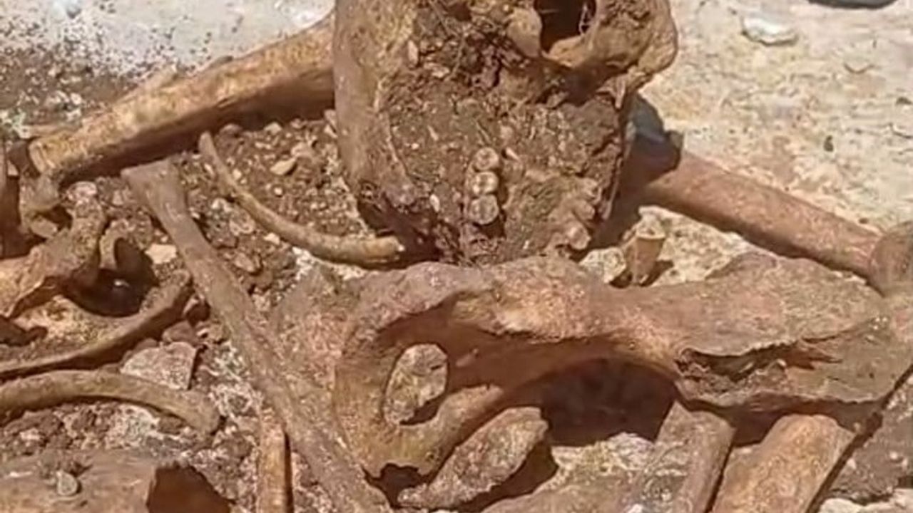 Malatya'da inşaat temel kazısında insan kemikleri bulundu