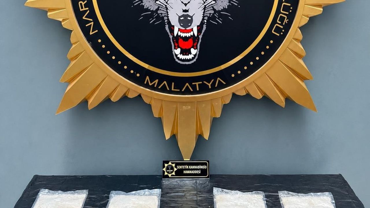 Malatya'da rekor miktarda sentetik kannabinoid hammaddesi ele geçirildi