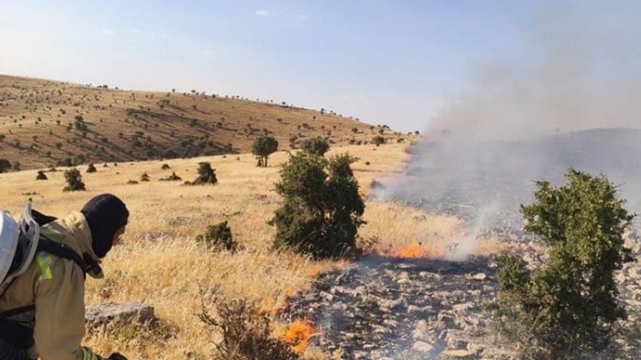 Mardin’de örtü ve anız yangını itfaiye ekiplerince söndürüldü