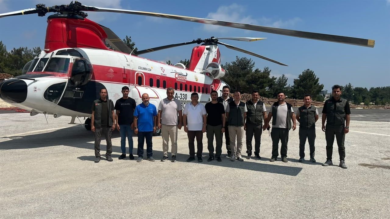 Mersin'de yangın ekibinin çalışmaları yerinde incelendi