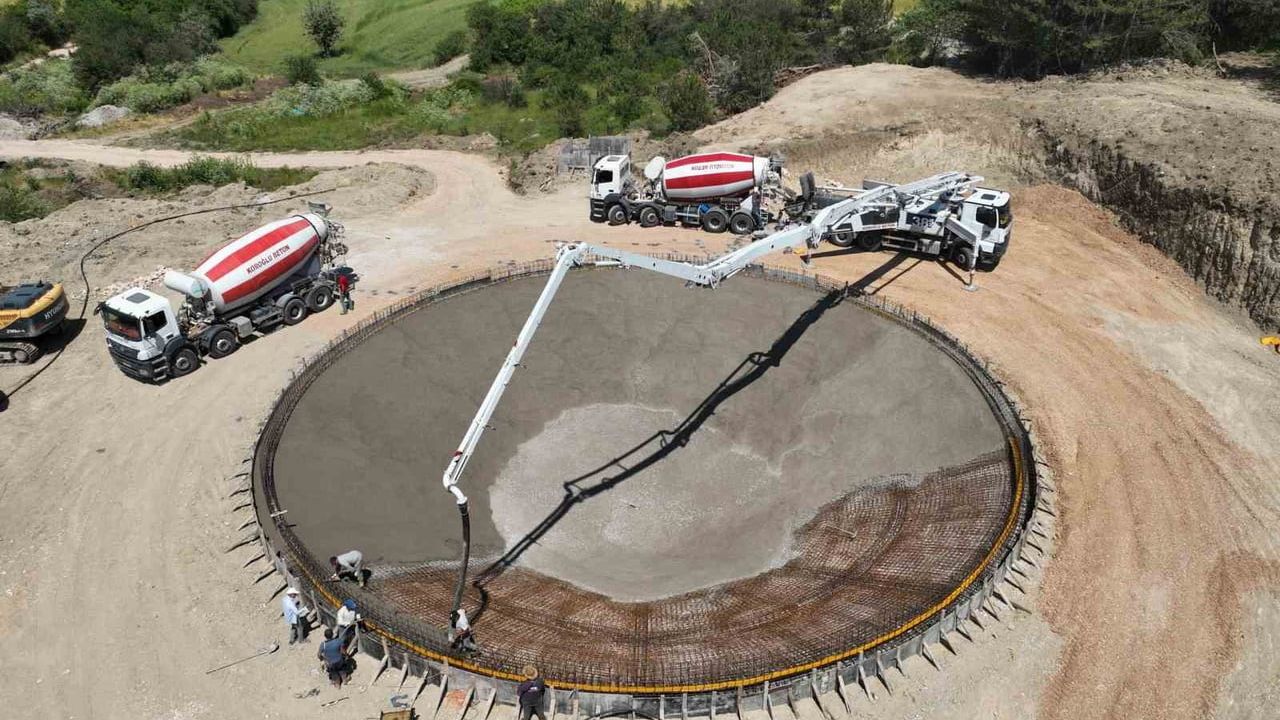 Mudurnu'ya helikopterler için 2 adet 800 ton kapasiteli su havuzu inşa ediliyor
